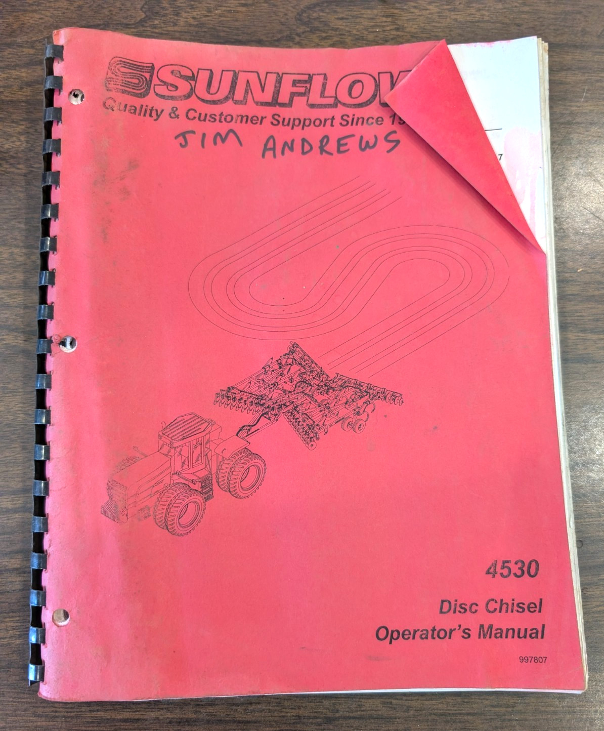 Sunflower Model 4530 Disc Chisel Operators and Parts Manual