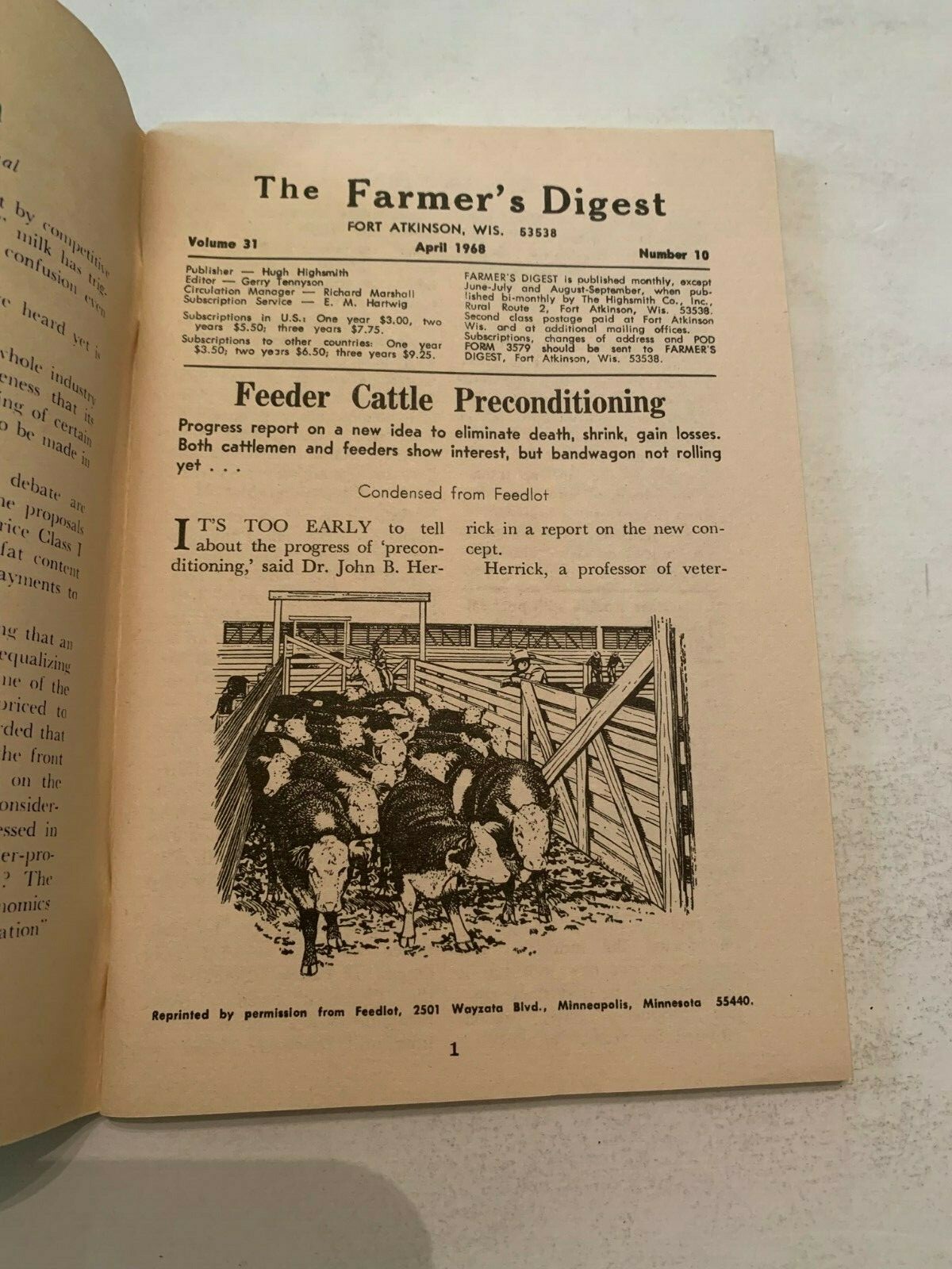 April 1968 Farmers Digest Magazine Volume 31 Number 10