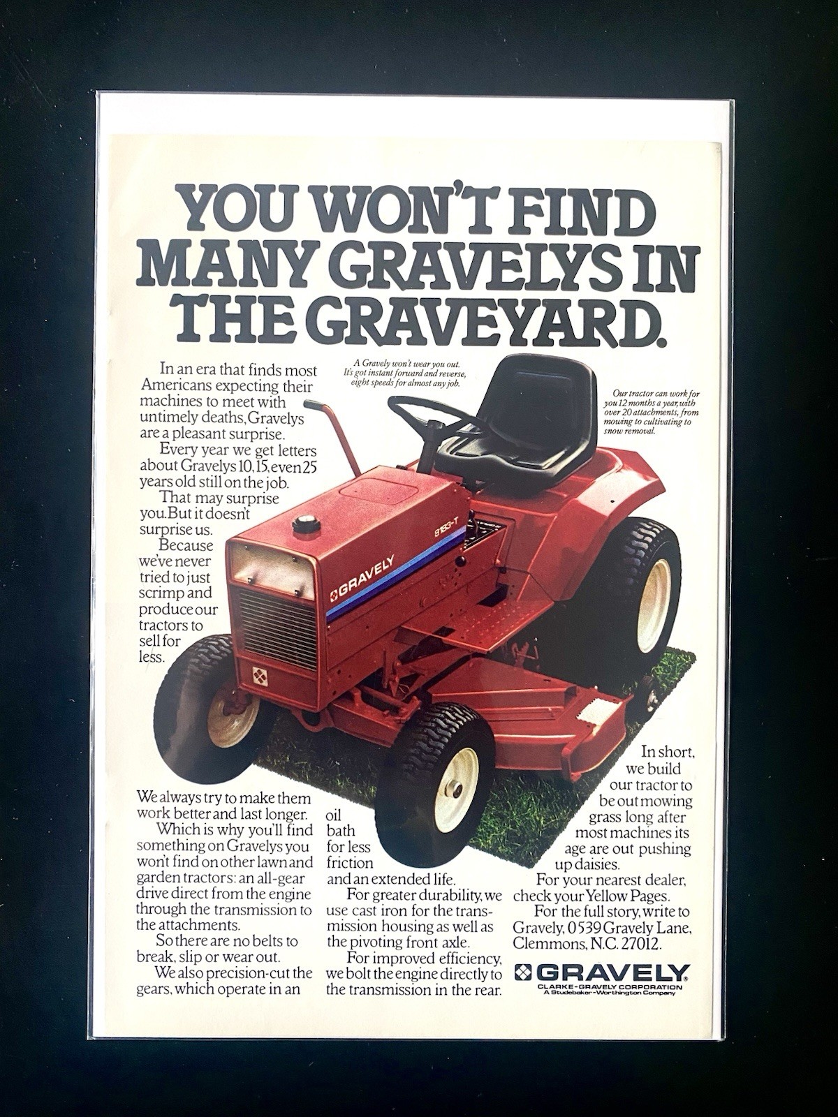 Lot 11 Vintage Lawn Tractor Ads 60s–70s Bolens Husky Gravely Cub Cadet GE