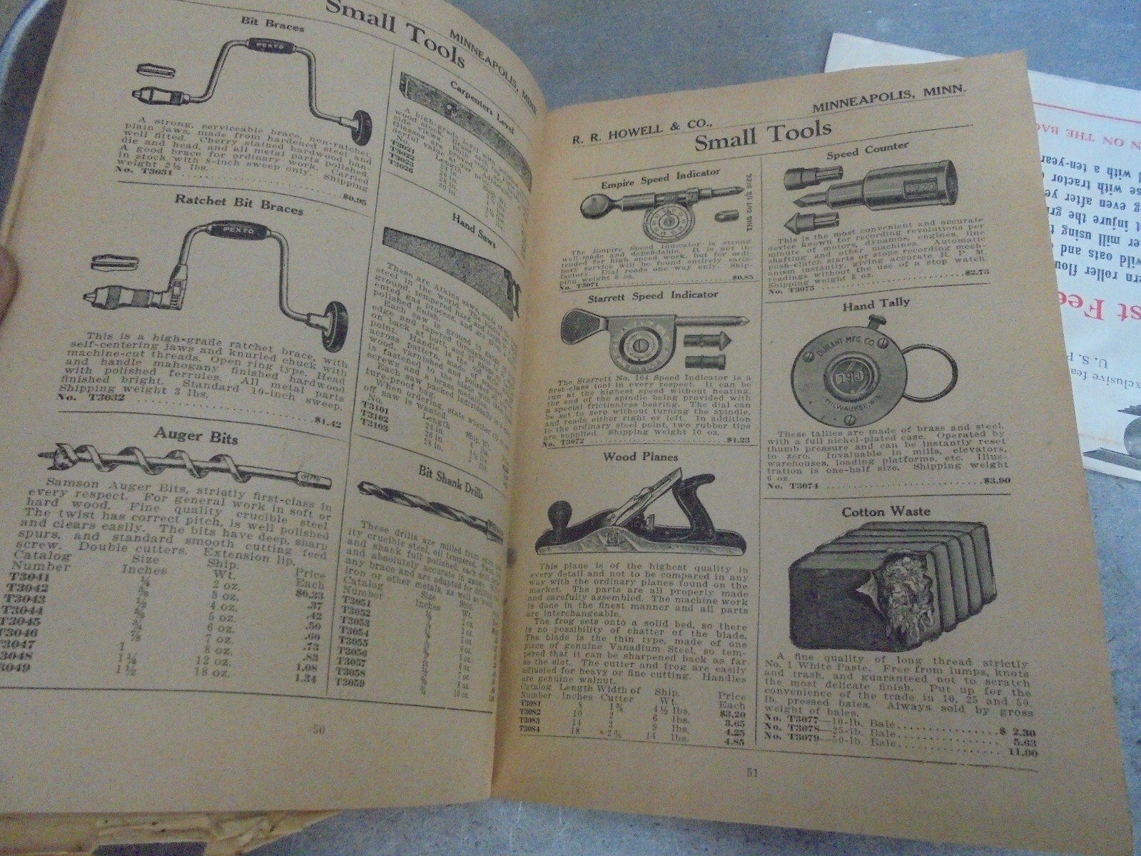 Vintage 1924 R. R. Howell & Co. Thresher & Tracto Supplies & Specialties Catalog