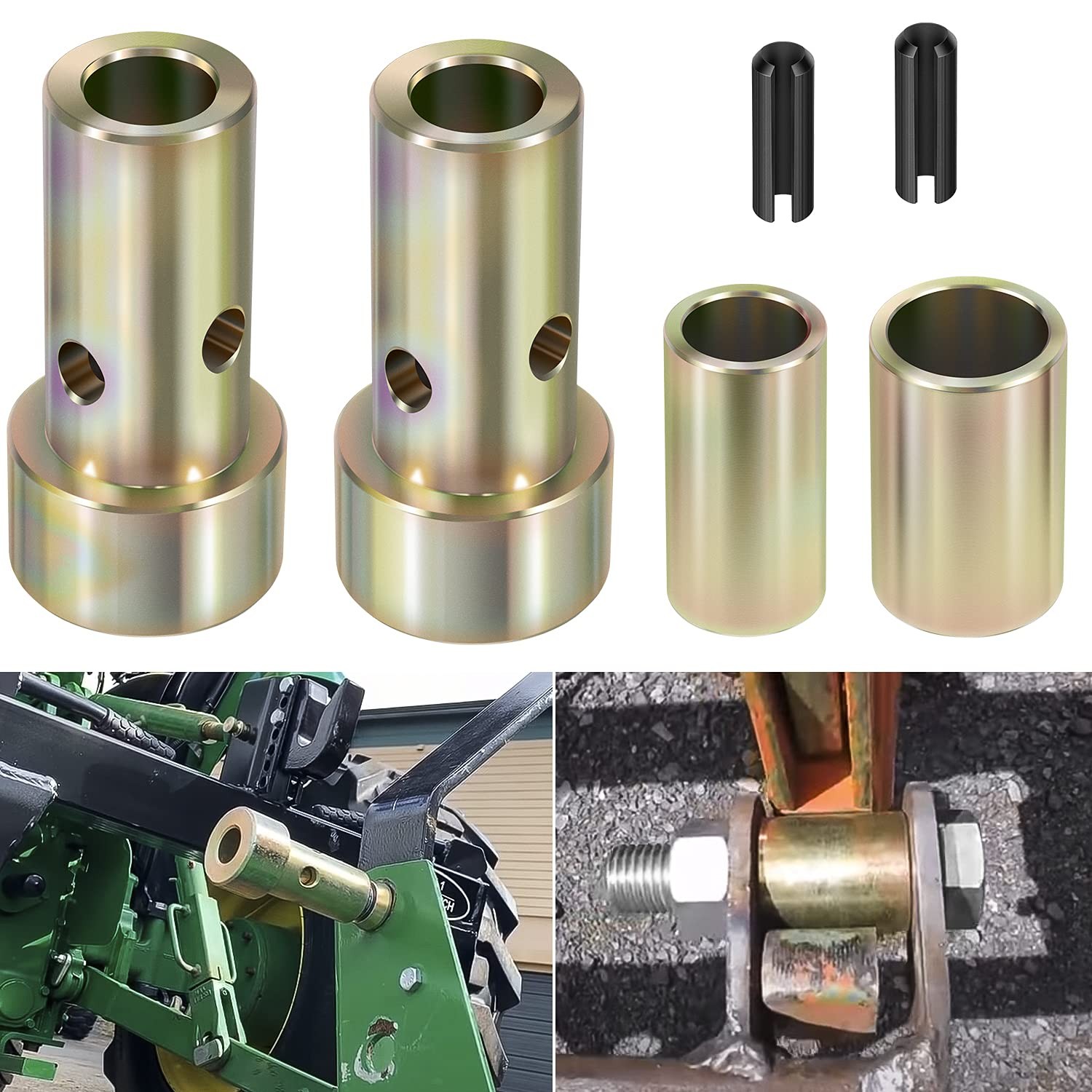 Quick Hitch Adapter Bushings Kit For Category 1 3Point Tractors Heavy Duty Stee