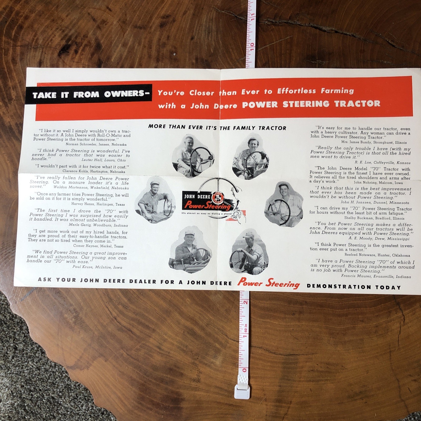 Rare 6” John Deere Brochure Power Steering ￼ Models 50/60/70 Mr.butler MN