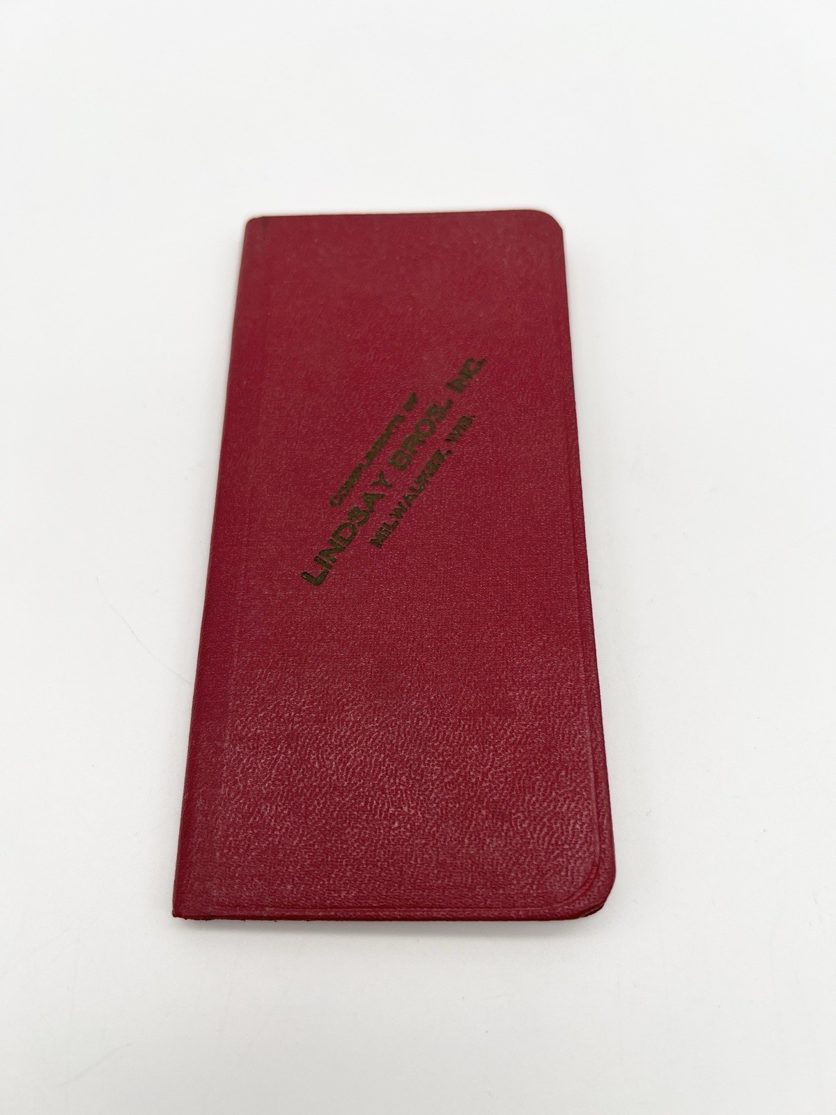 Vintage 1959 Lindsay Bros. Inc. Farm Advertising Pocket Notebook Milwaukee WI