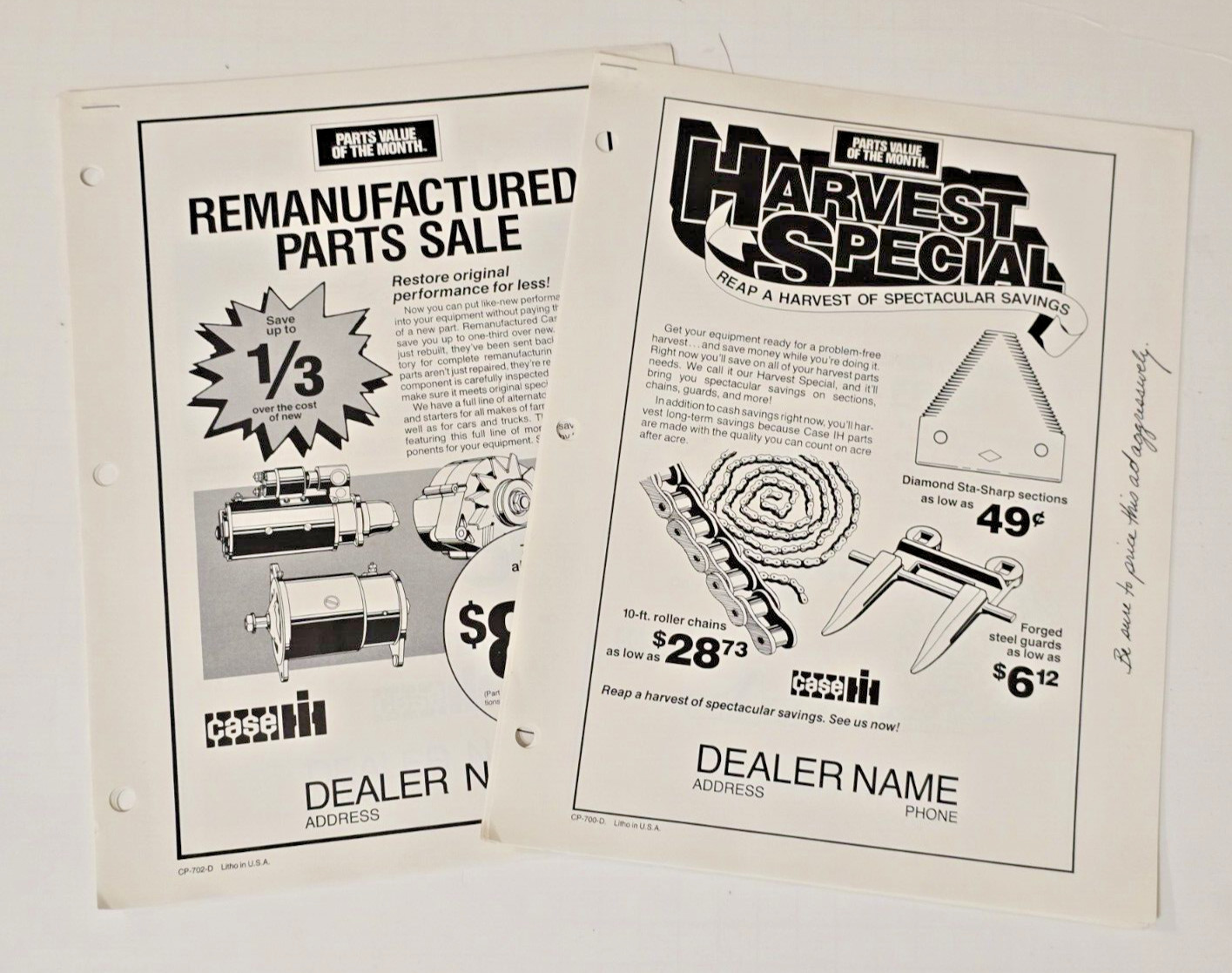 1990s Dealership Advertising Scripts & Promos Case IH International Harvester