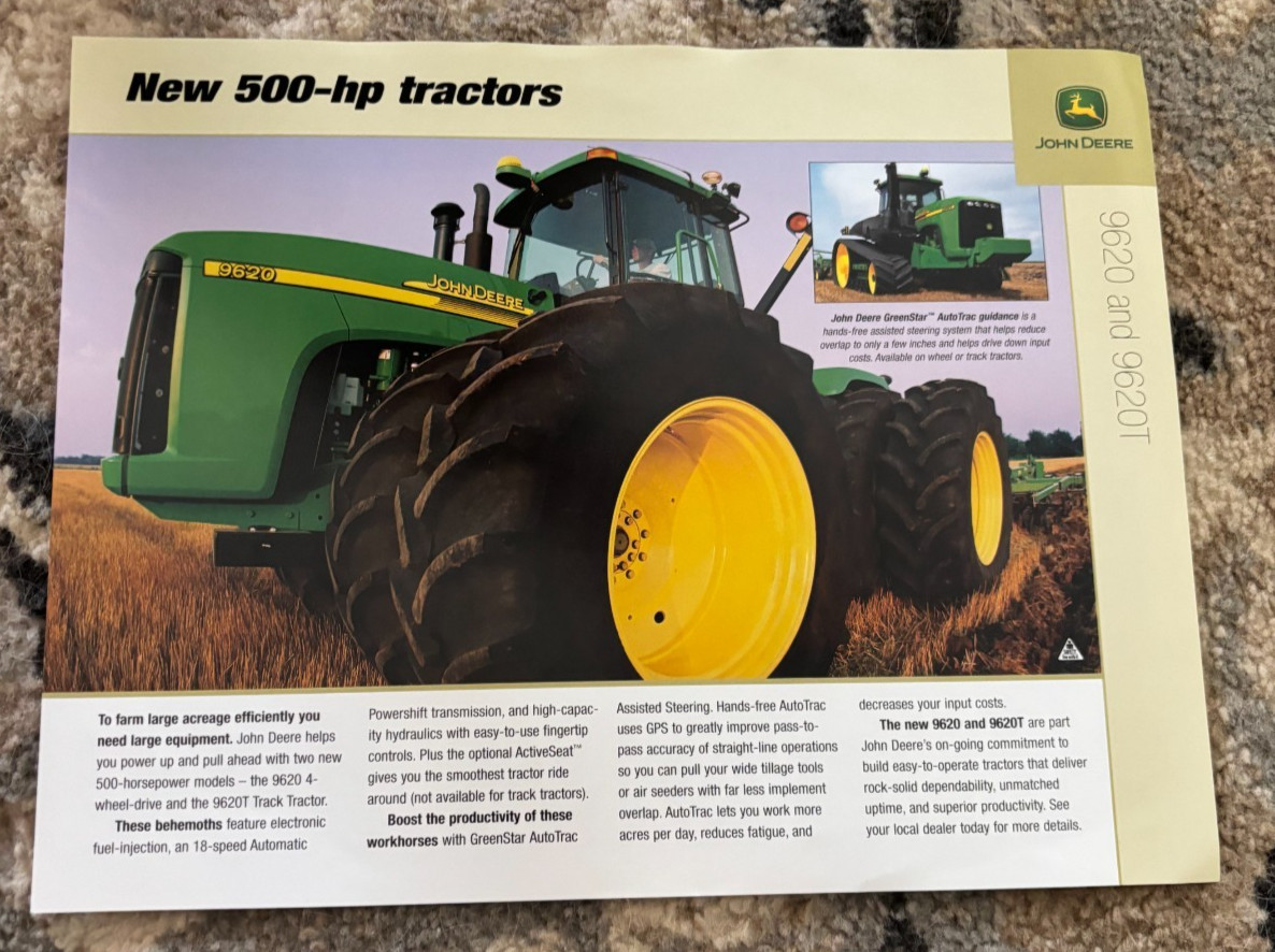 John Deere 9620 Tractors For 2004 Brochure FCCA25