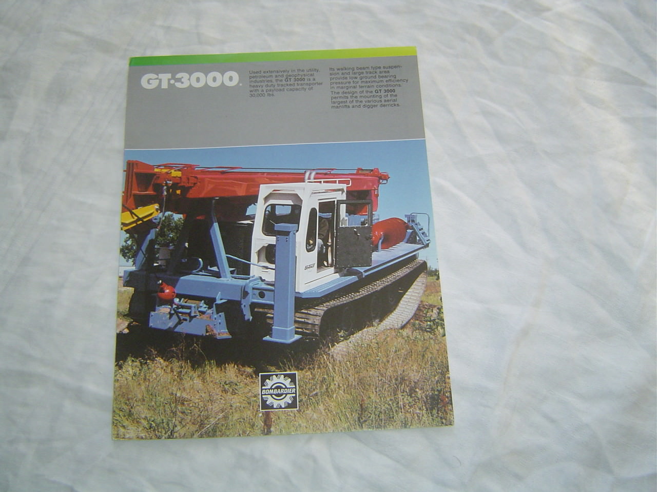 Bombardier GT-3000 tractor specification sheet brochure
