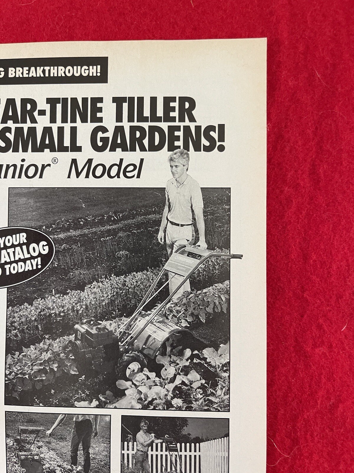 Vintage 1994 Troy Bilt 4HP JR Tiller Print Ad