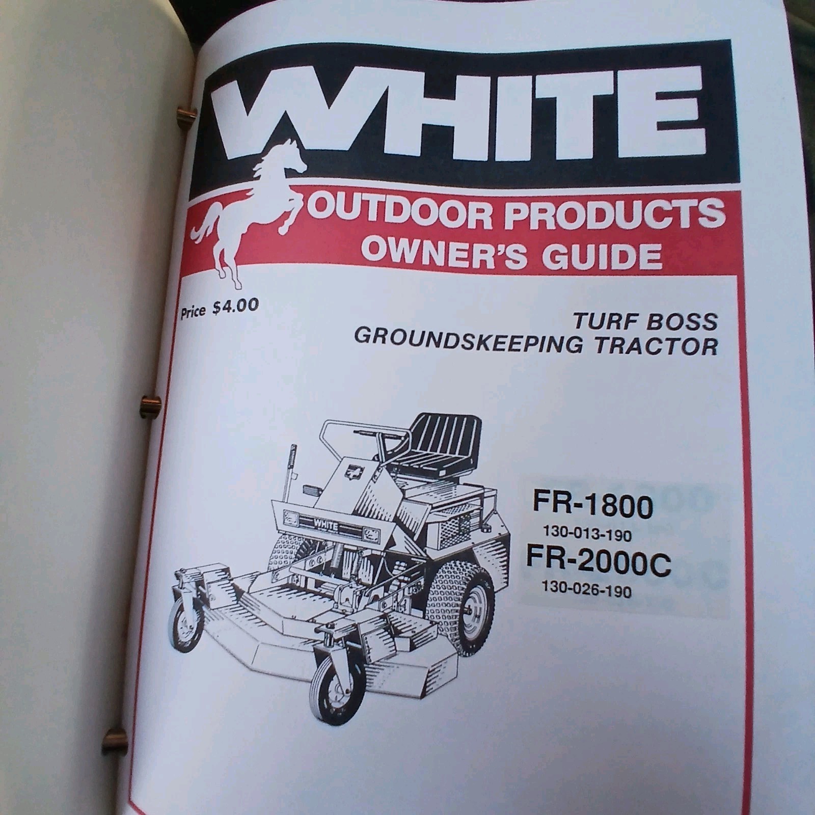 1990 White Outdoor Power Products Parts Catalog Mowers, Tillers, Snow Throwers