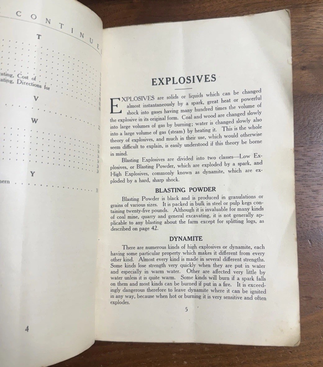 1911 Du Pont The Farmer’s Handbook Of High Explosives Catalog