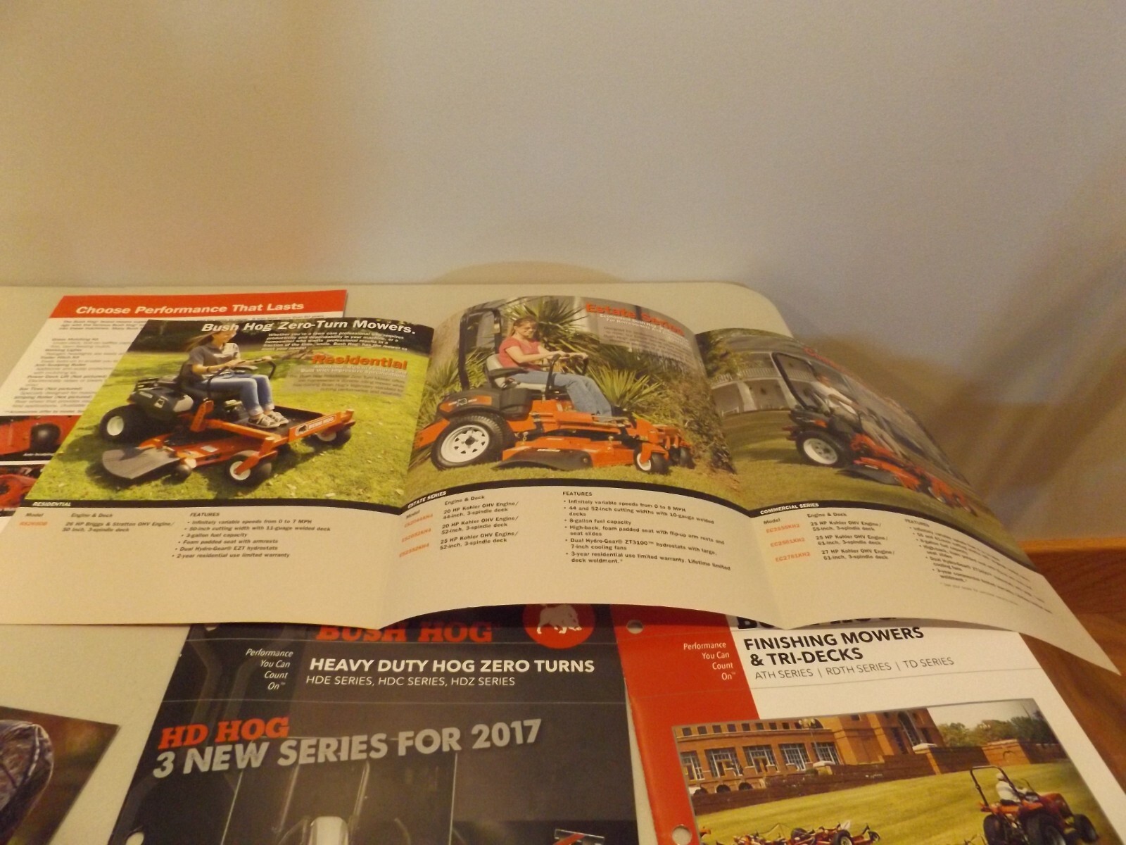 5-pc. BUSH HOG MOWERS, LANDSCRAPE, FINISHING MOWERS, TILLAGE, 2011-2016
