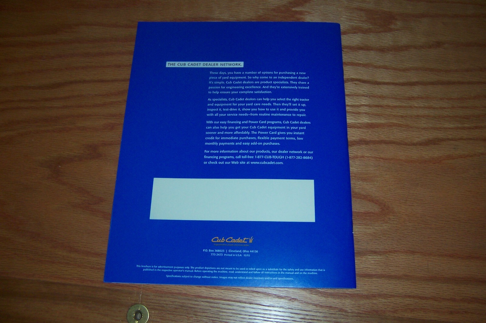 2003 CUB CADET OUTDOOR POWER EQUIPMENT LITERATURE #773-2473