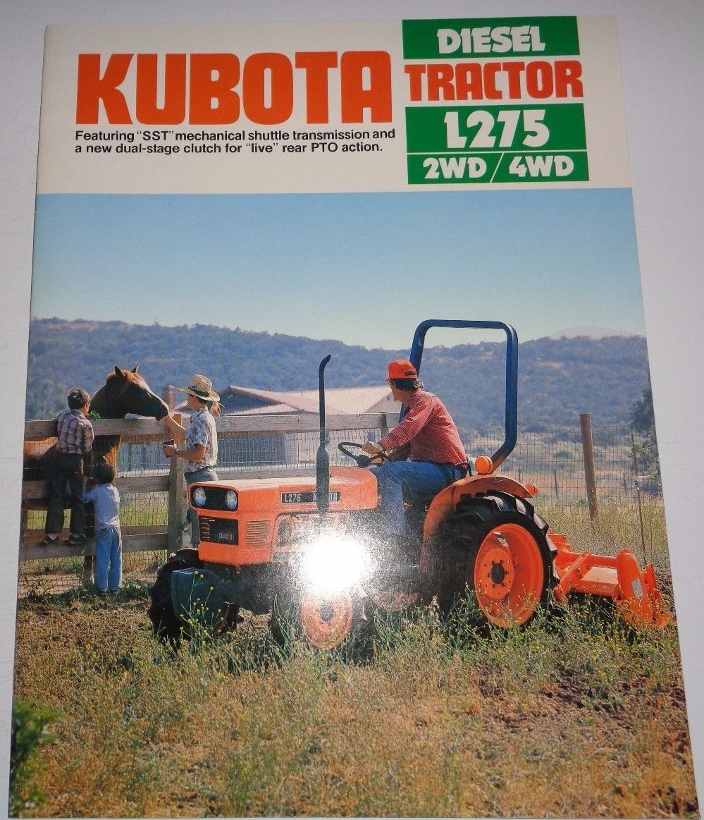 *Kubota L275 2WD and 4WD Diesel Tractor Sales Brochure literature advertising ad