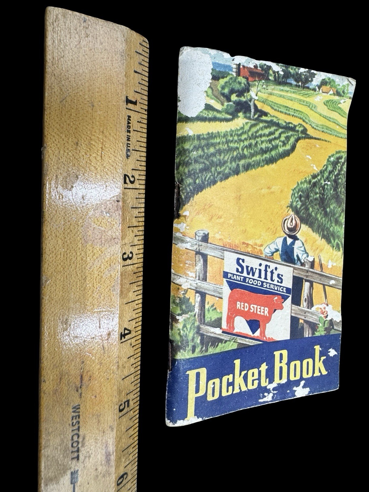 Swift’s Plant Food Service Red Steer Notebook Pocket Book Used 50&rsquo;s