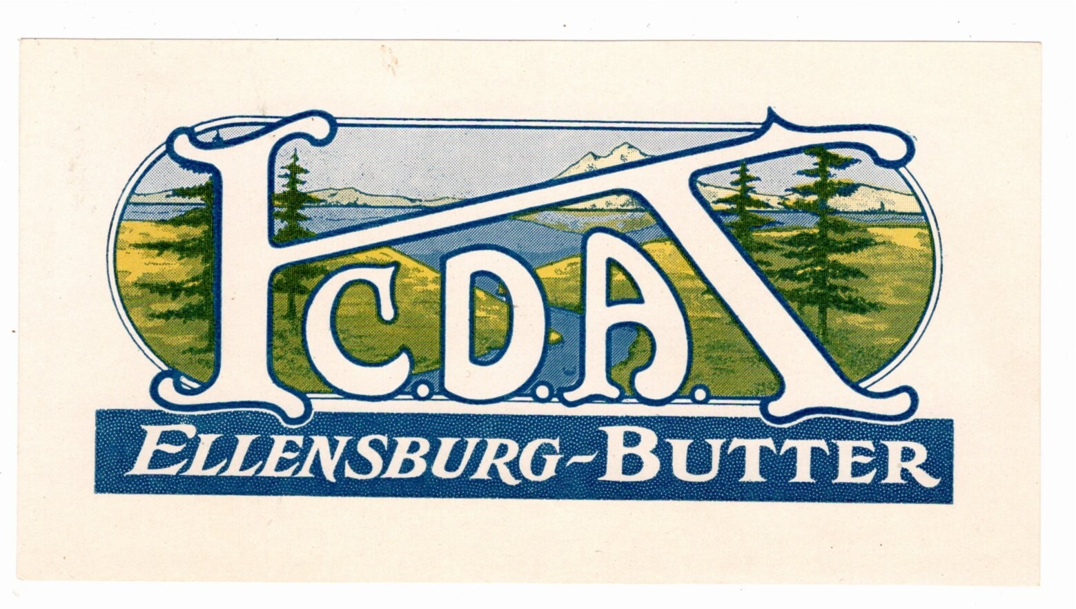 Adv. label sample, K C.D.A. ELLENSBURG-BUTTER, from Salesman Sample catalog n.d.