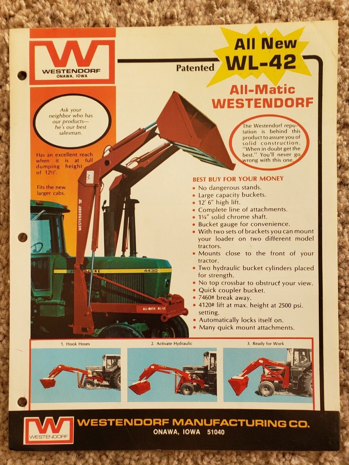 Westendorf WL-42 Loader Sales Brochure H