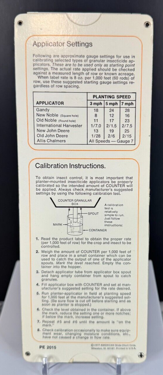 Vintage Kaiser Ag Chemicals – Counter 15-G & Case IH Farmetrics Slide Rules