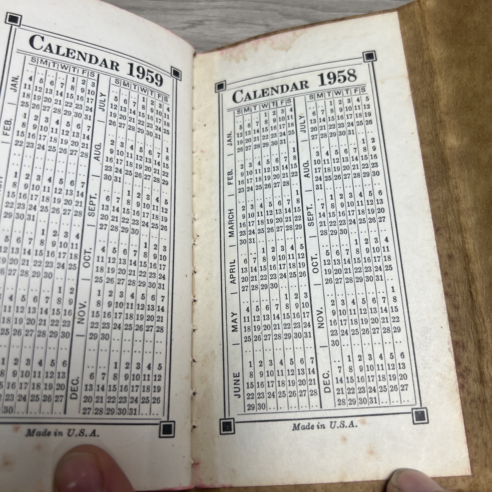 1958 Brooks-Metcalf Co Livestock Service Pocket Ledger Book Bourbon Stockyards