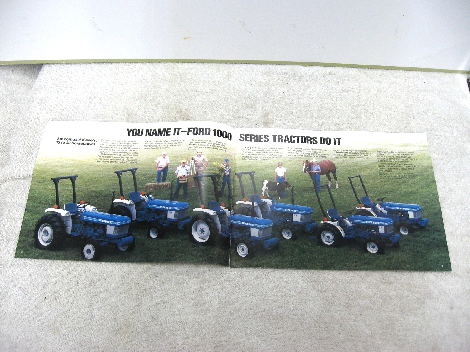 VINTAGE 1986 FORD TRACTOR BROCHURE 1000 SERIES 1110 1210 1310 1510 1710 1910
