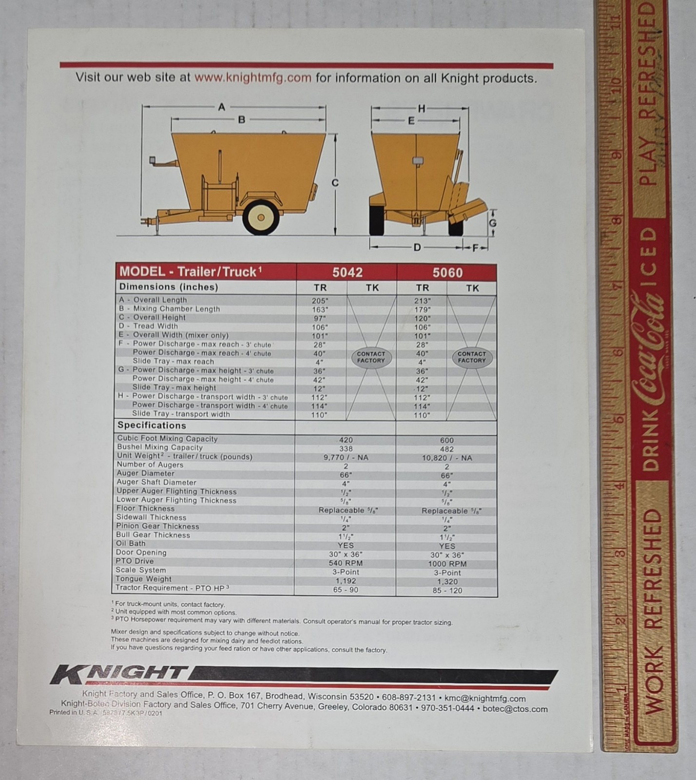 Knight Verti-Maxx Mixers Vintage Farm Agricultural Advertising Paper