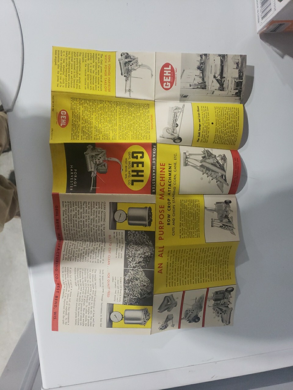 Gehl FH49 Forage Harvester For 1949 Brochure Blower Advertising