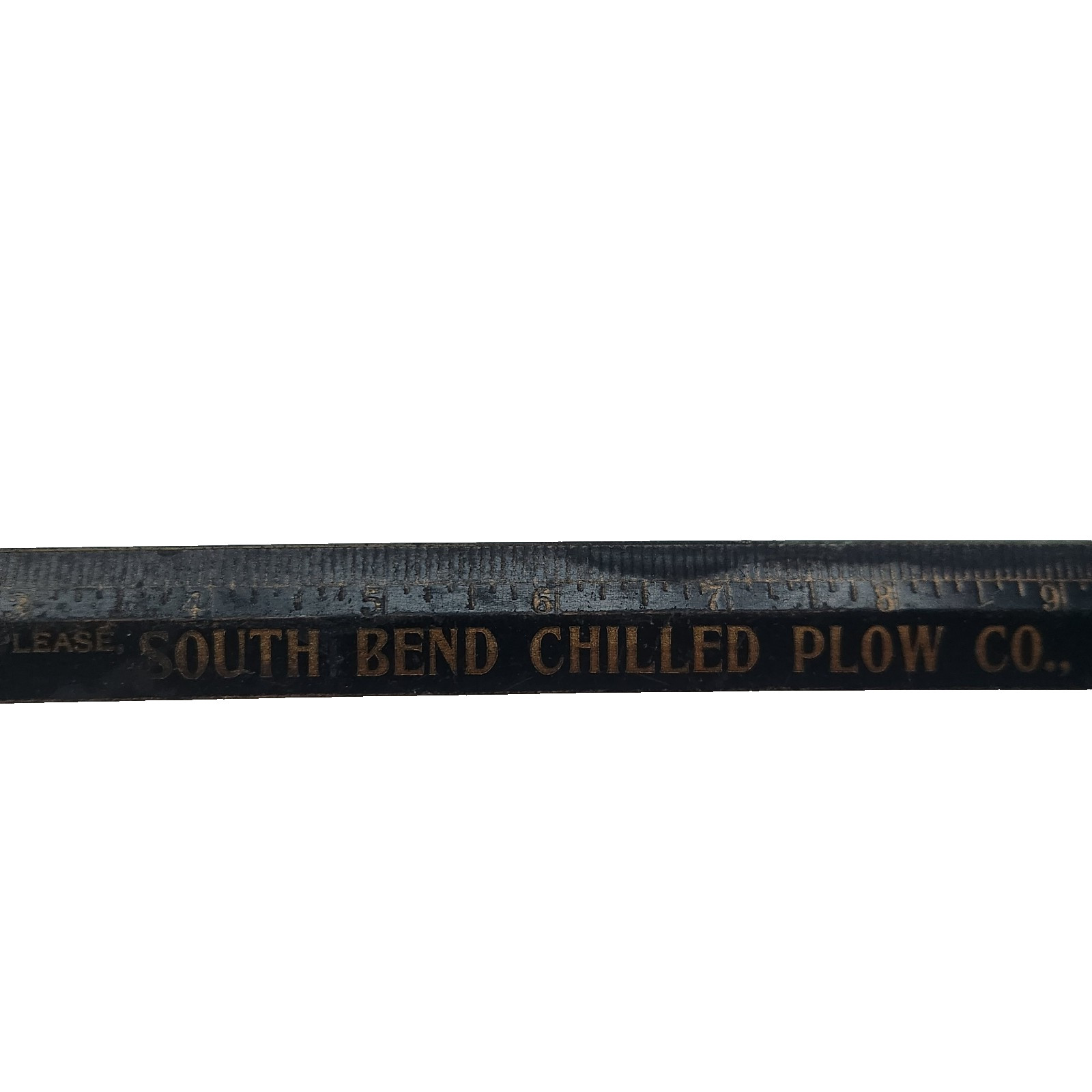 South Bend Chilled Plow Co Vintage Advertising Wood Ruler Farm Tools Cultivators