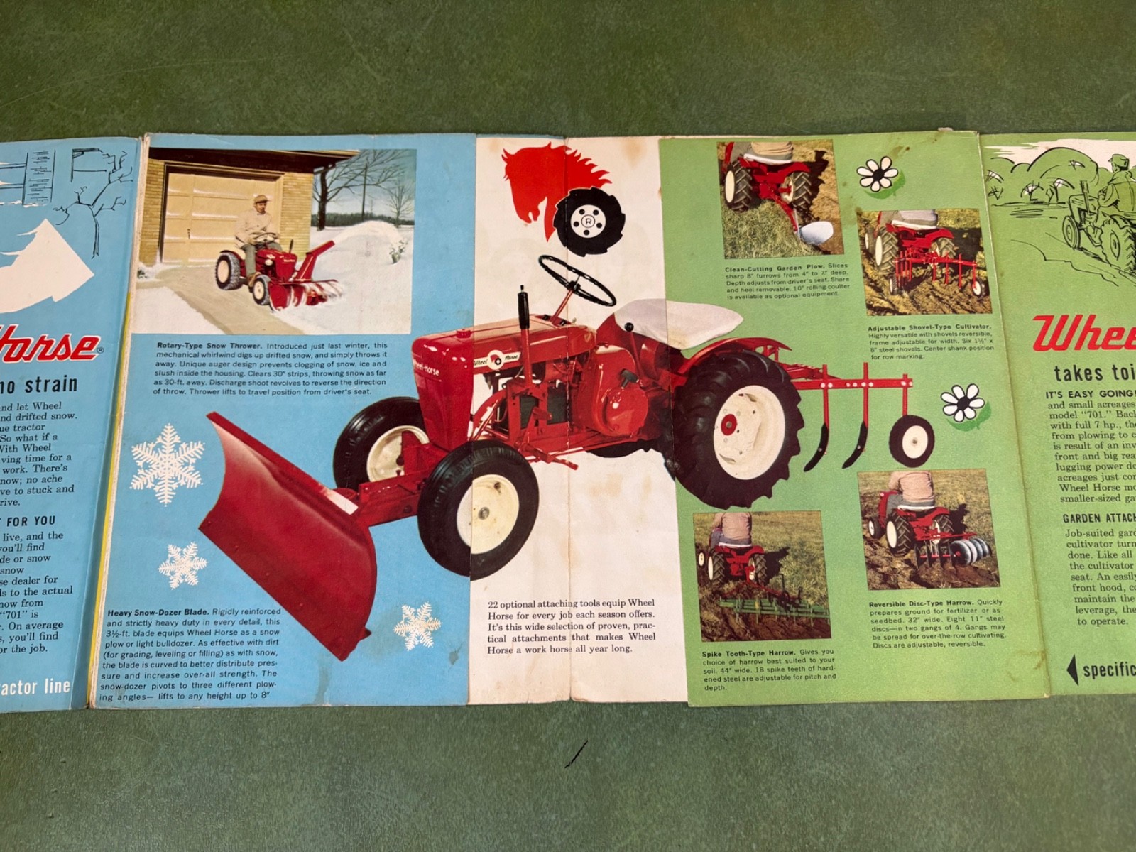 RARE 1961 Wheel horse Suburban & 701 Sales Brochure