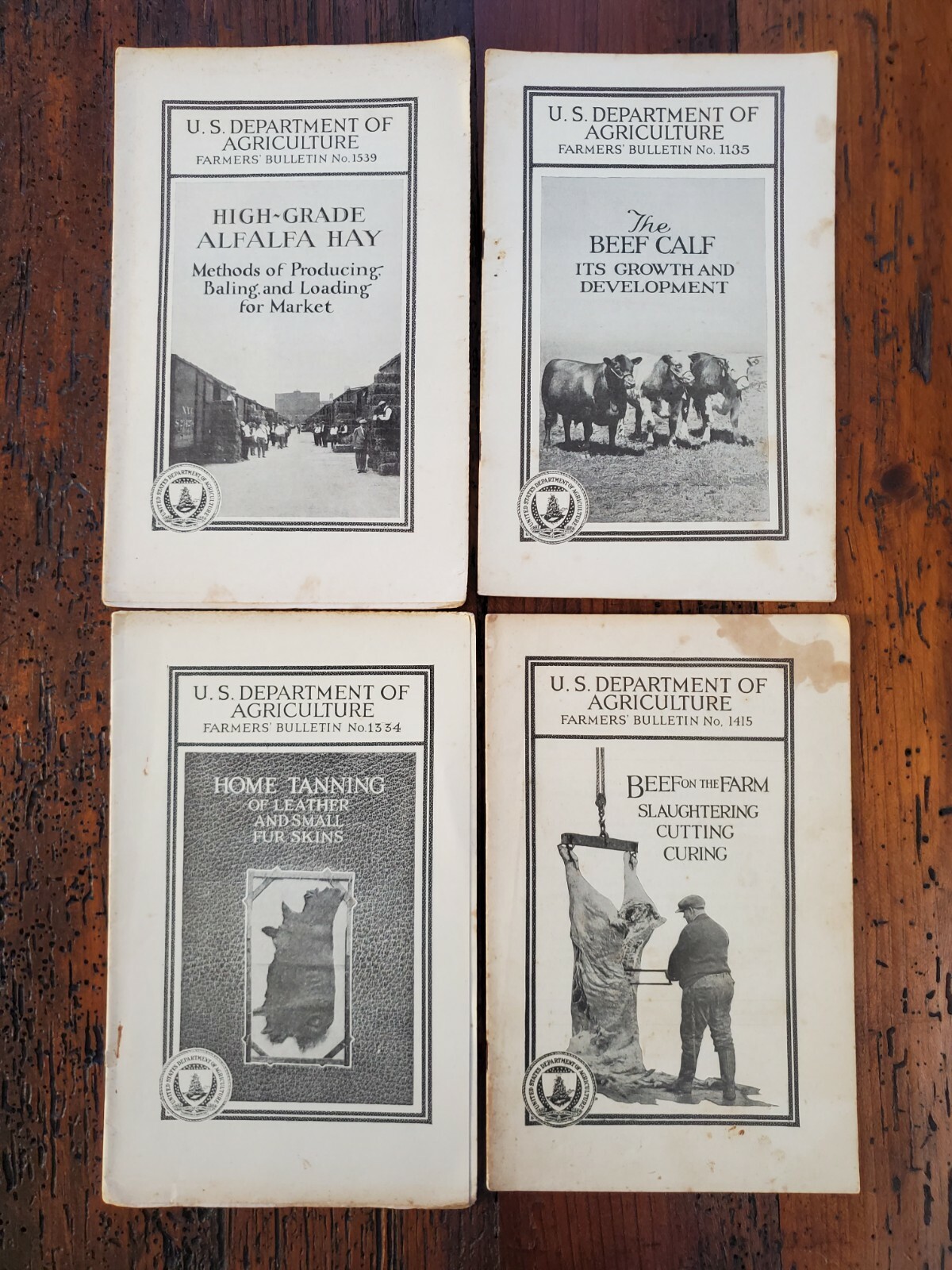 US Vintage Department of Agriculture Farmers Bulletin Lot of 4 Different (DA13)