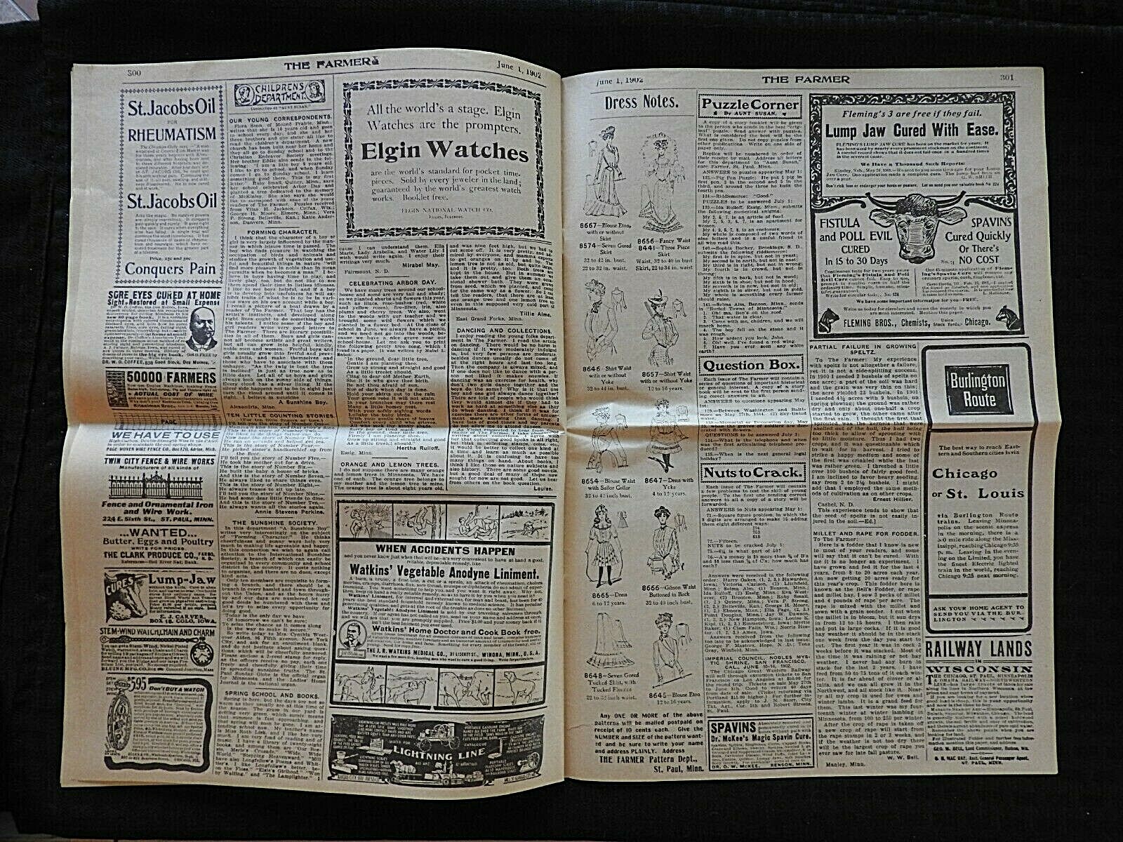 1902 « The Farmer » Webb-Shaw Farm Experiment St. Paul MN Agricultural Newspaper