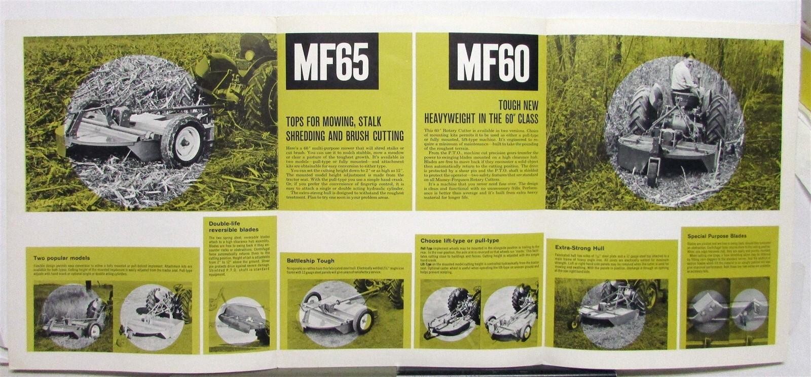 1961 Massey-Ferguson Rotary Cutters Pull Type Specs Agriculture Sales Brochure