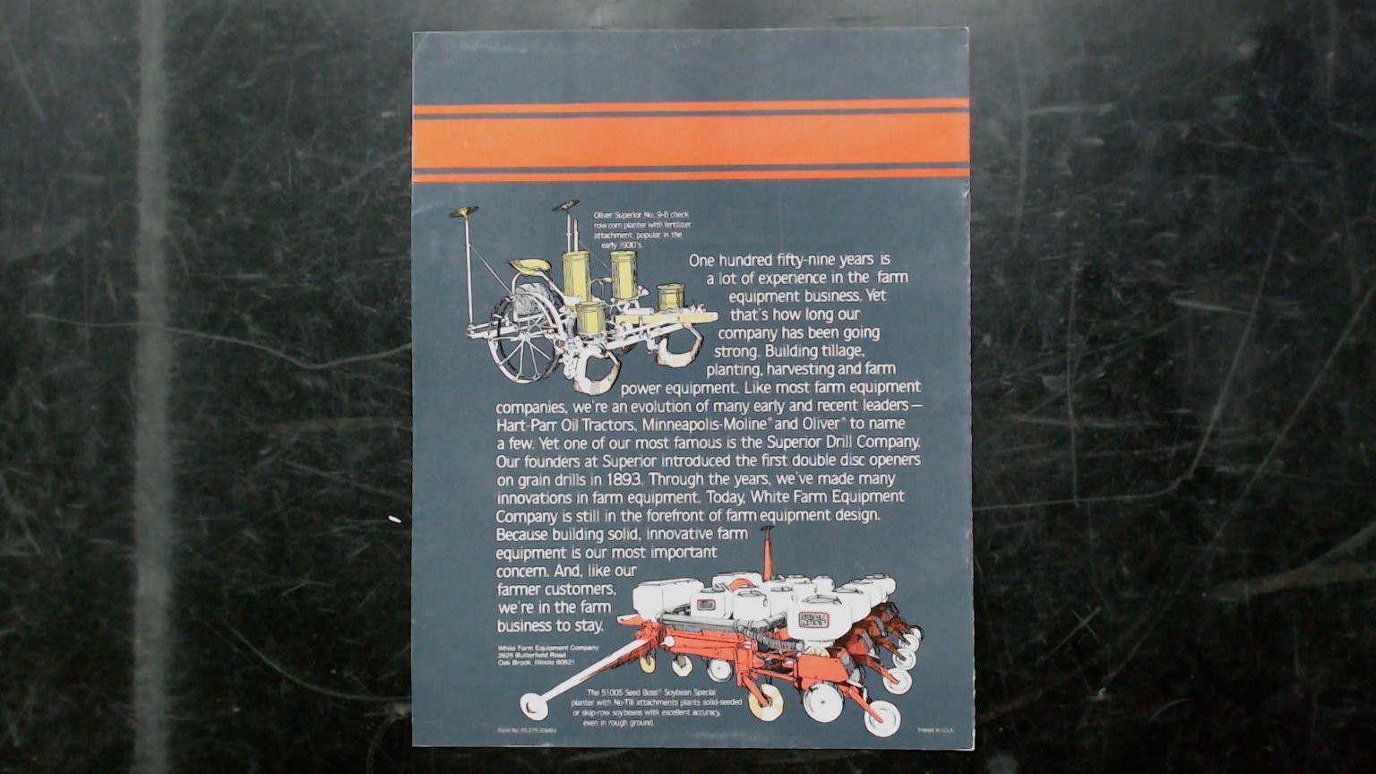 White Farm Equipment Seed Boss Planters Brochure 5100 Series Vintage