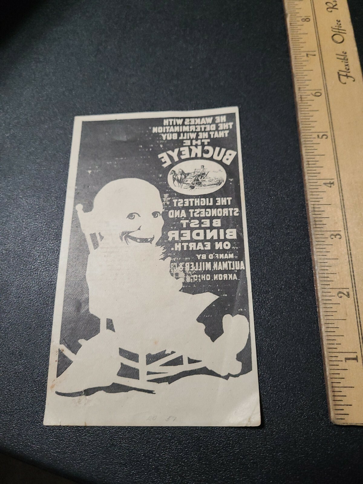 Vntg 1880s Buckeye Farm Machine Tractor Magic Hold To Light Tradecard