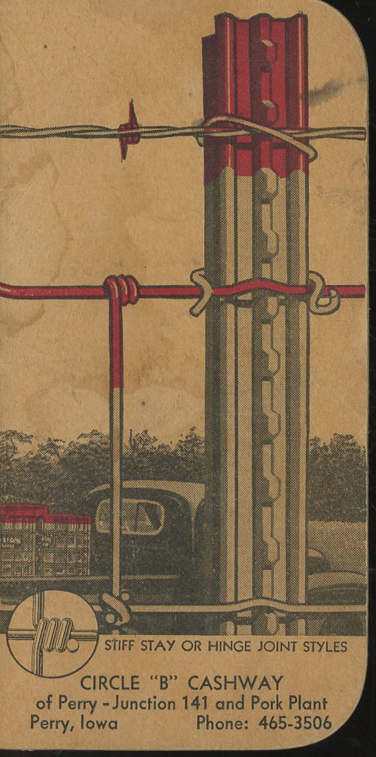 Vintage 1920s Keystone Wire and Fence Steel Co. Memo Book Peoria Illinois