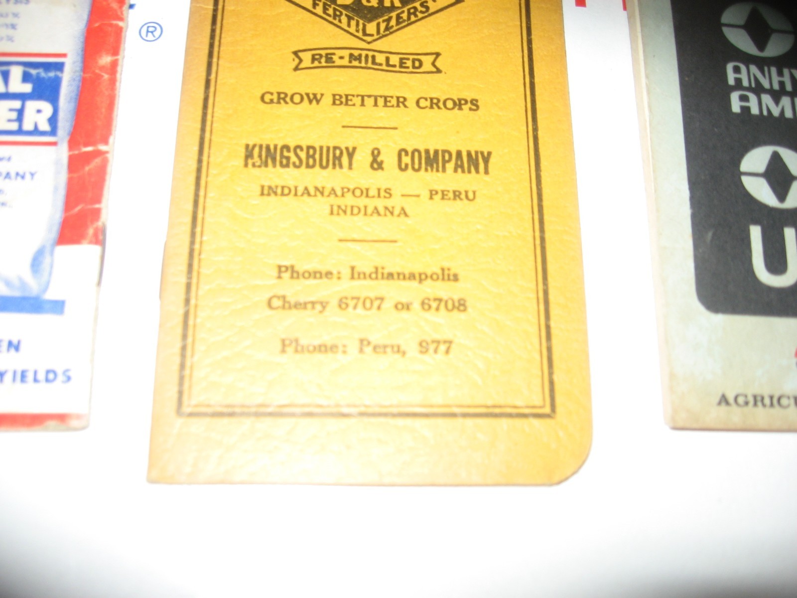 OLD FERTILIZER MEMO BOOKS FROM 1560&rsquo;s {4} SACCO, AMMO-PHOS, FEDERAL, D&K