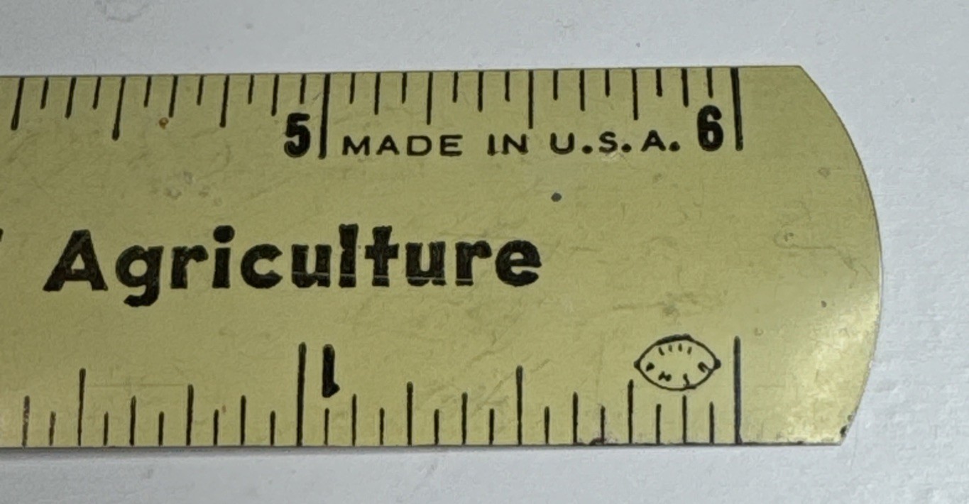 Vintage Farm Bureau 6” Ruler / Tin / Agricultural Insurance Advertising / USA