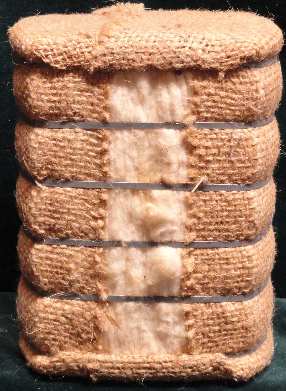 Vintage Miniature Souvenir « Cotton Day 1991 » Texas Cotton Bale — LOOK