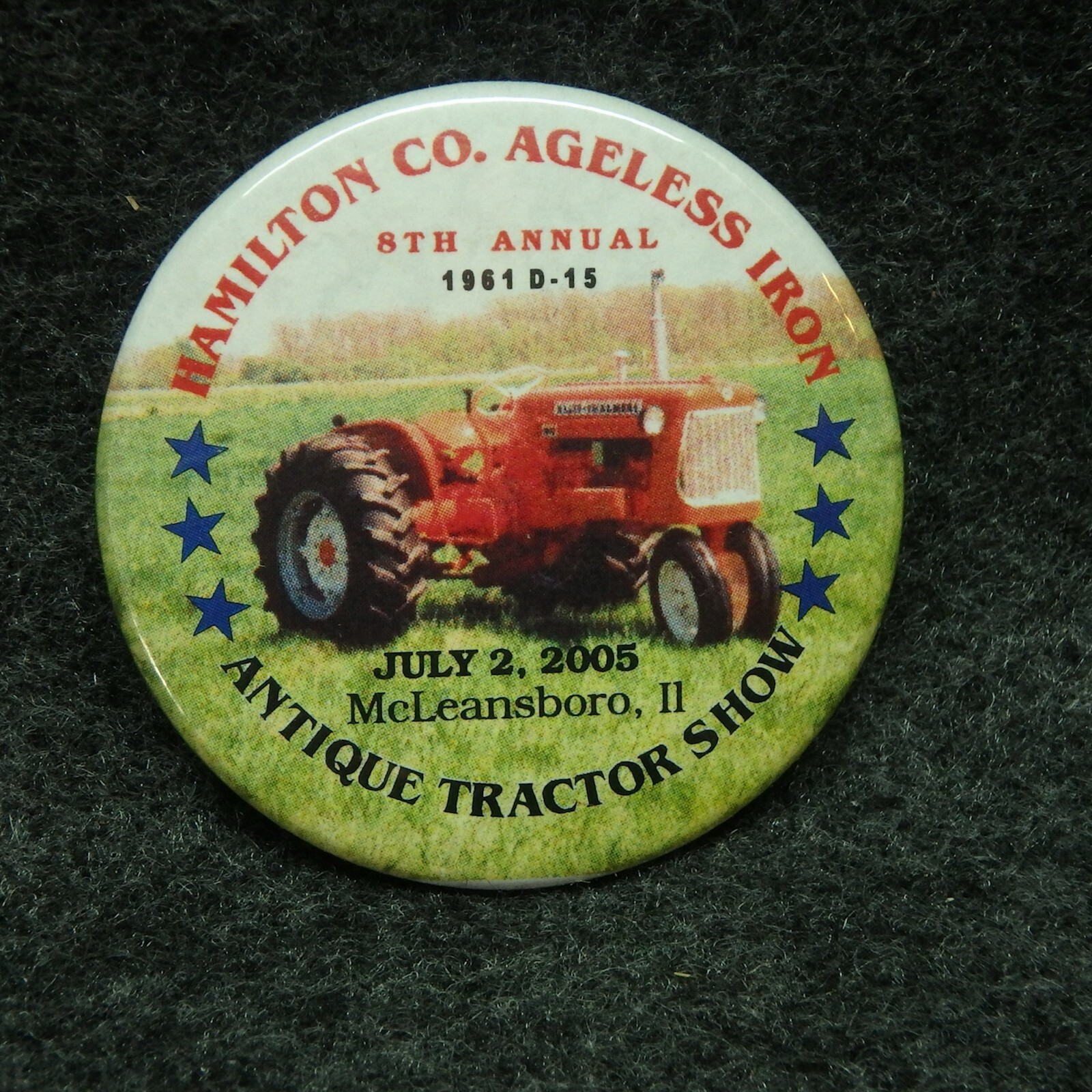 Ageless Iron Tractor Show Pinback Buttons – Antique Tractor Show – 5 Different