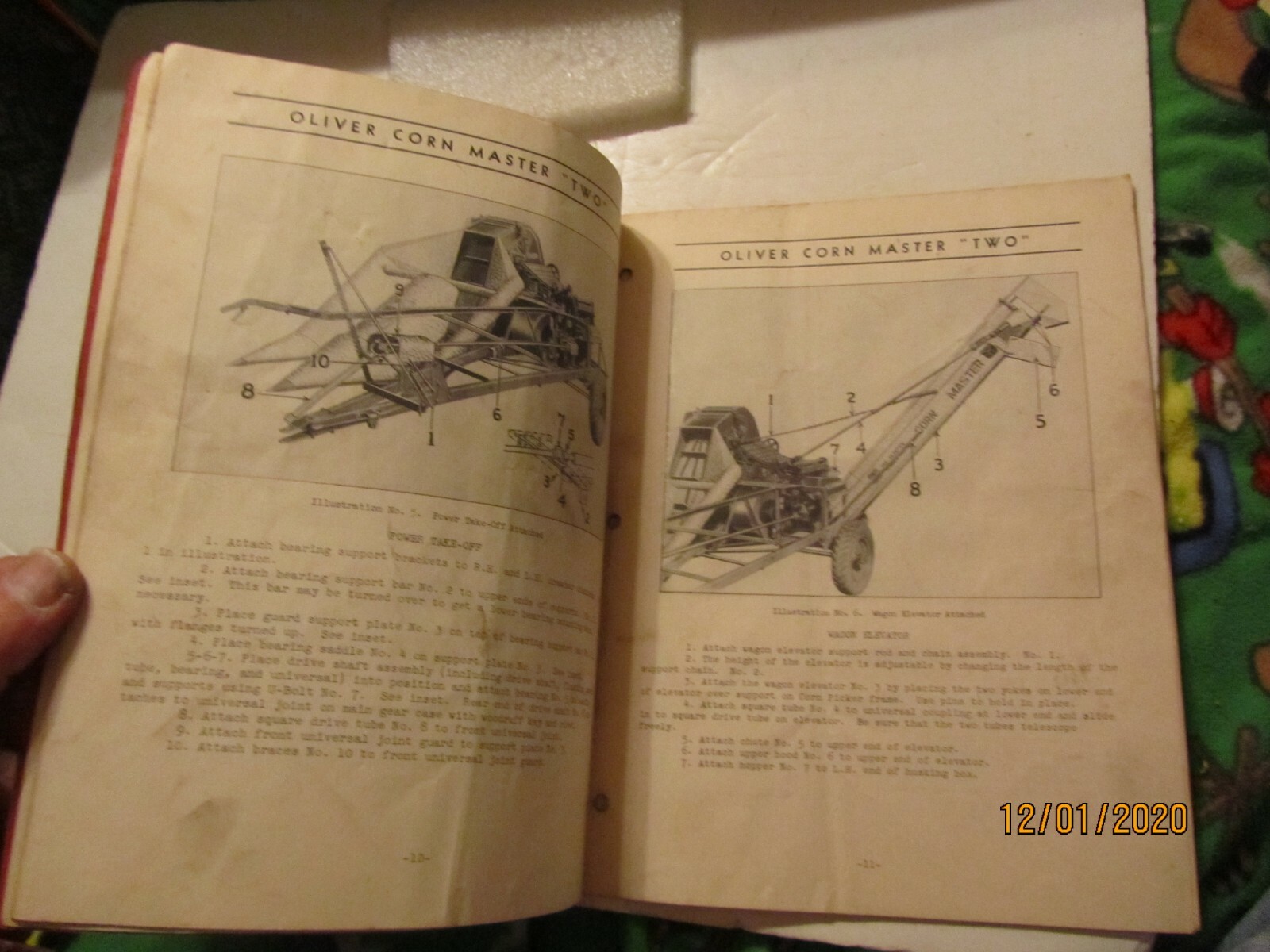1950 Oliver Operating Instructions for Model 2 Corn Master Corn Picker Manual