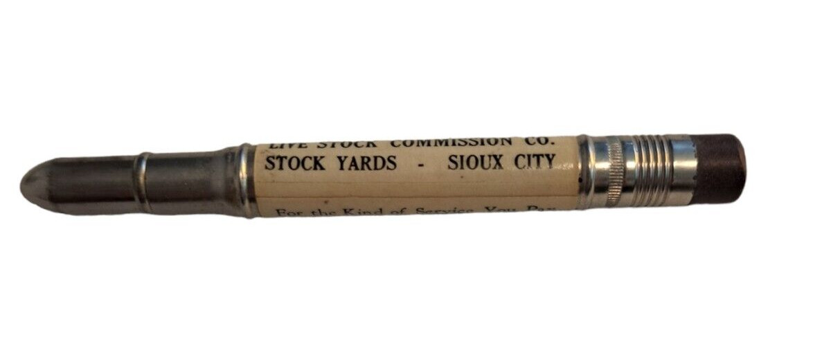 Brown Goff Livestock Commission Co Stock Yards Sioux City IA Bullet Pencil