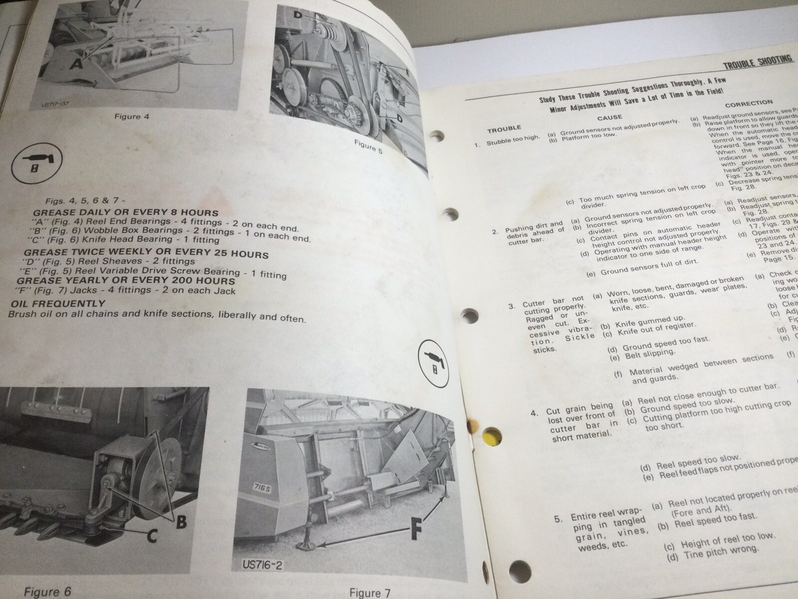 1954 AVCO NEW IDEA FARM EQUIPMENT OPERATOR’S MANUAL BEAN/GRAIN PLATFORM 713S 716