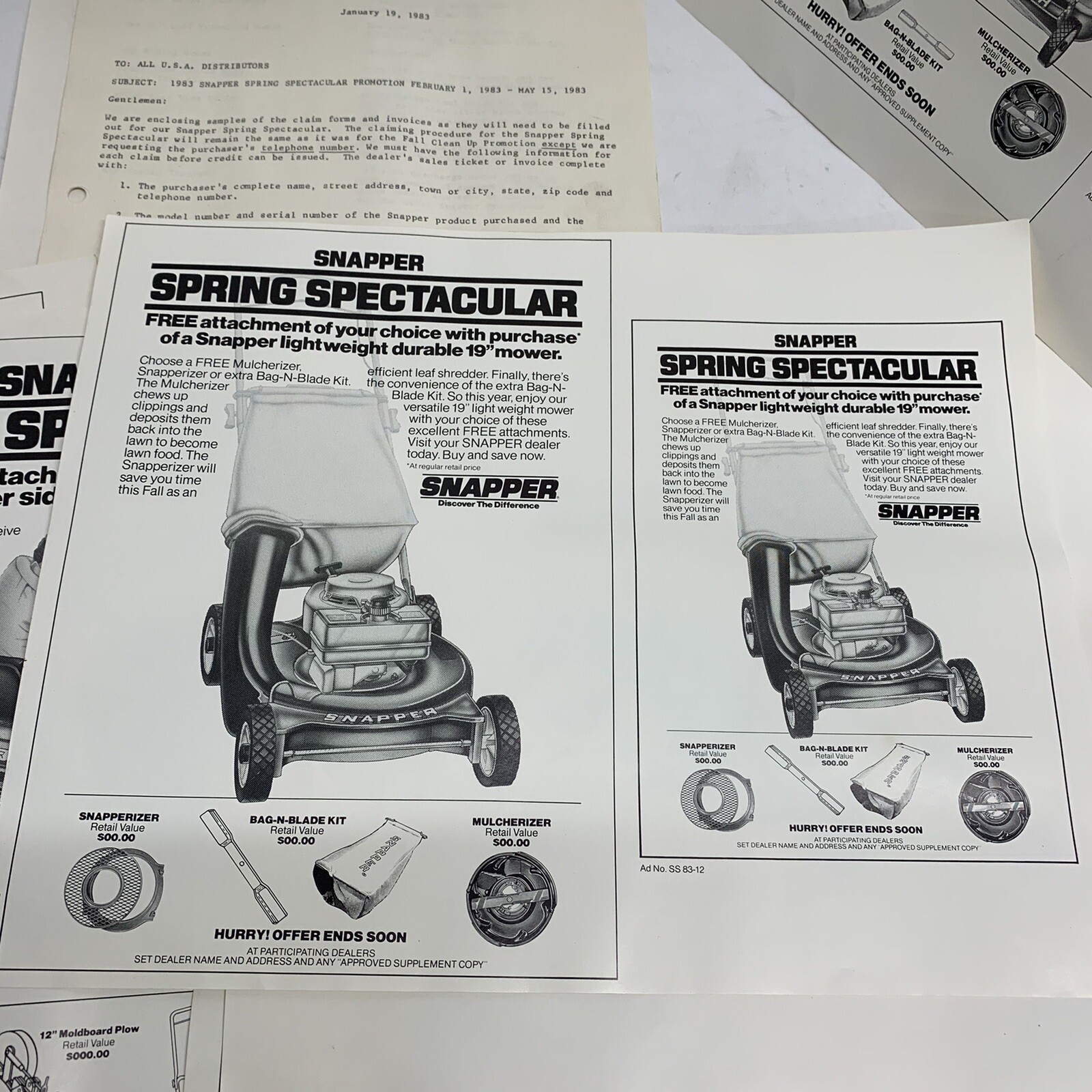 1983 Print Ads of Snapper Tractor Mower And Tiller Radio Ads Vintage Rare
