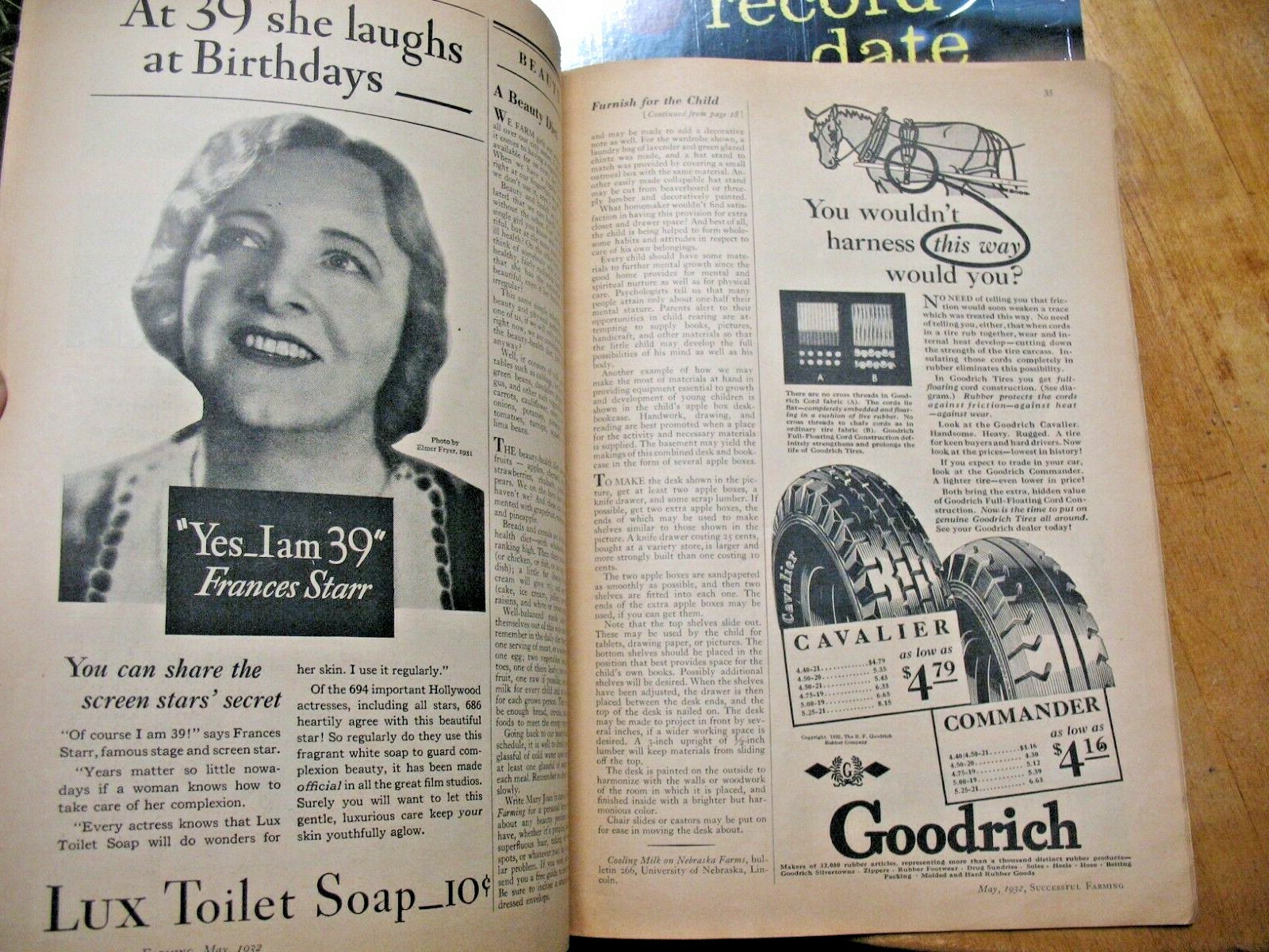 SUCCESSFUL FARMING THE DAIRY FARMER MAGAZINE MAY 1932 SINCLAIR OIL CO.AD