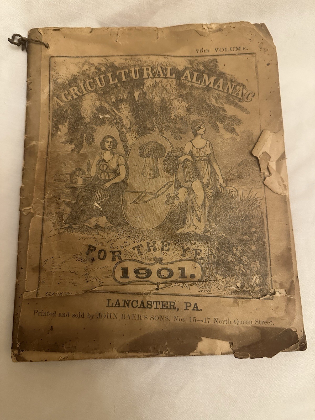 Lot 5 Antique Almanacs 1900-1907 Lancaster PA & Frederick MD + 1979 Newport PA