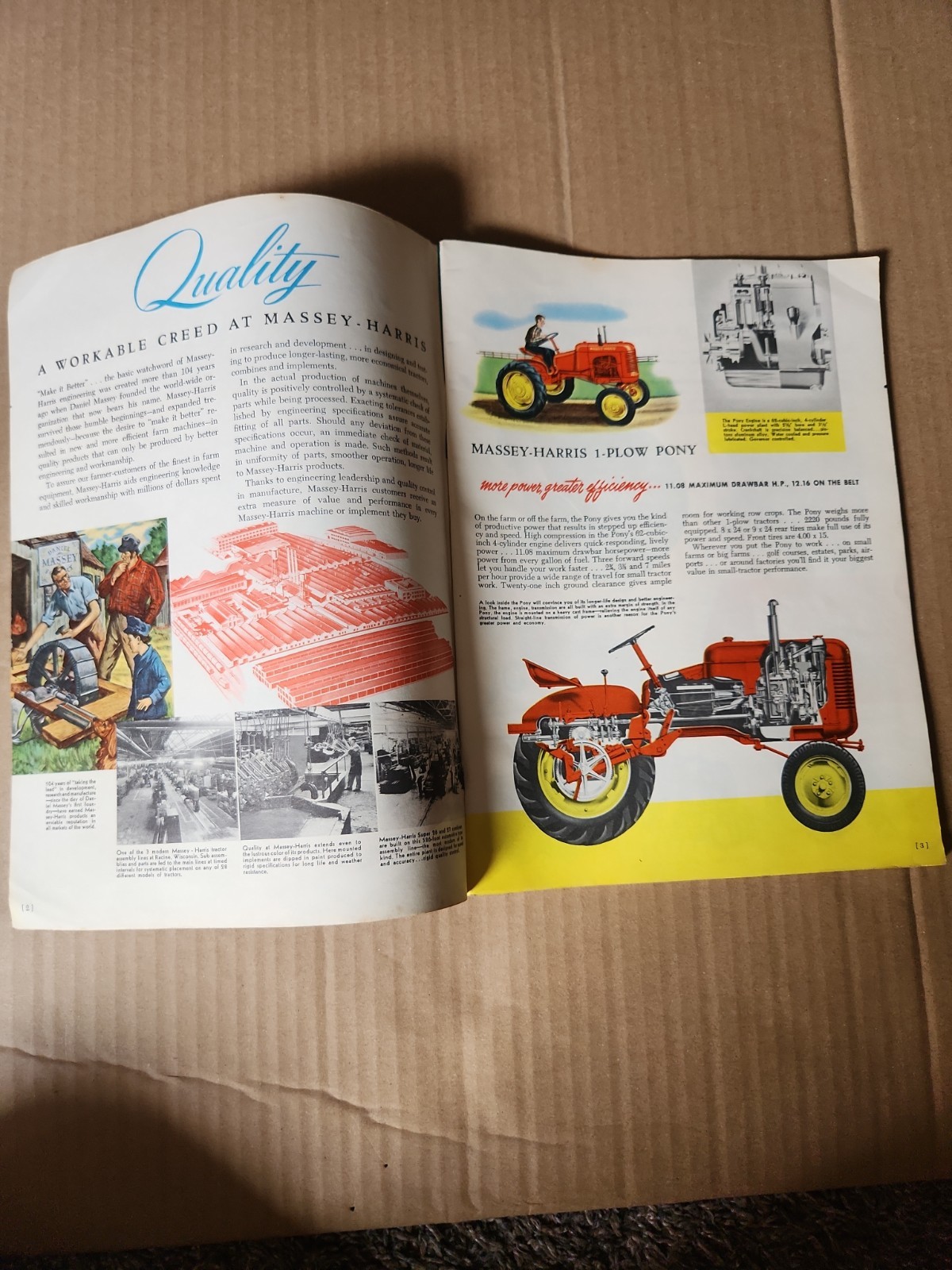 VINTAGE MASSEY HARRIS BUYERS Full Tractor GUIDE Orchard Hillside Rice CATALOG
