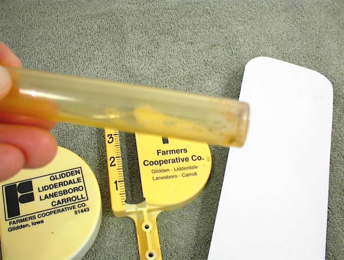VINTAGE RAIN GAUGE FARMERS COOPERATIVE CO. GLIDDEN LIDDERDALE LANESBORO CARROLL