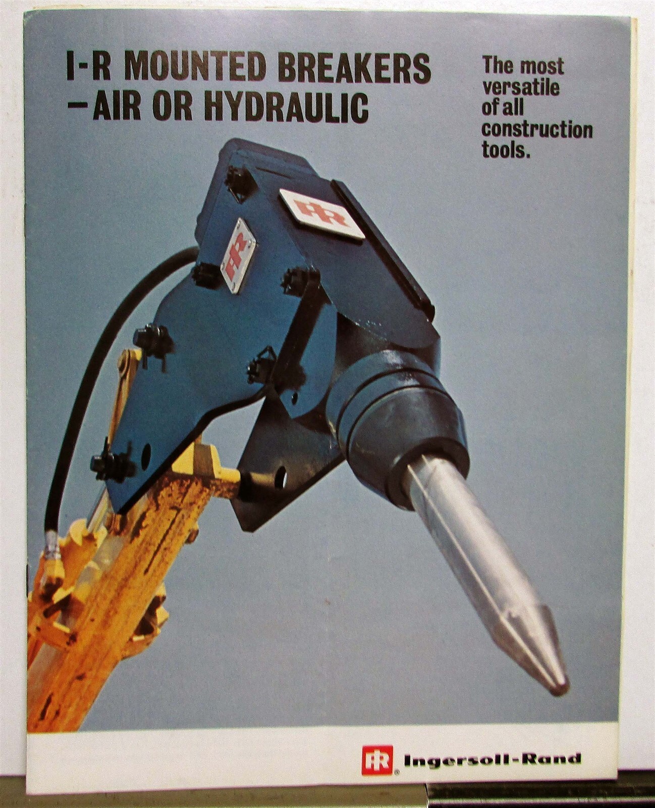 1975 Ingersoll-Rand I-R Mounted Breakers Air & Hydraulic Specs Sales Brochure