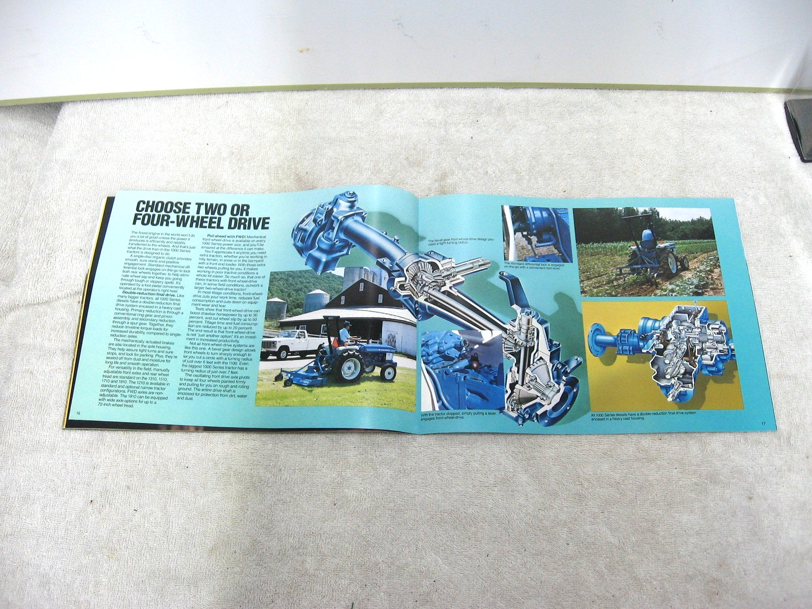 VINTAGE 1986 FORD TRACTOR BROCHURE 1000 SERIES 1110 1210 1310 1510 1710 1910