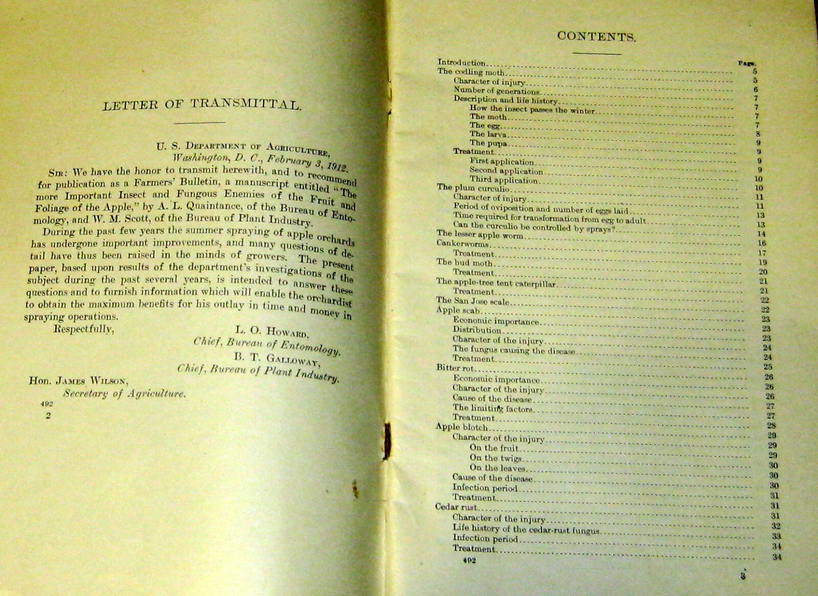 U.S. Department of Agriculture Farmers Bulletins #113 + 440 + 492 1912 –1916
