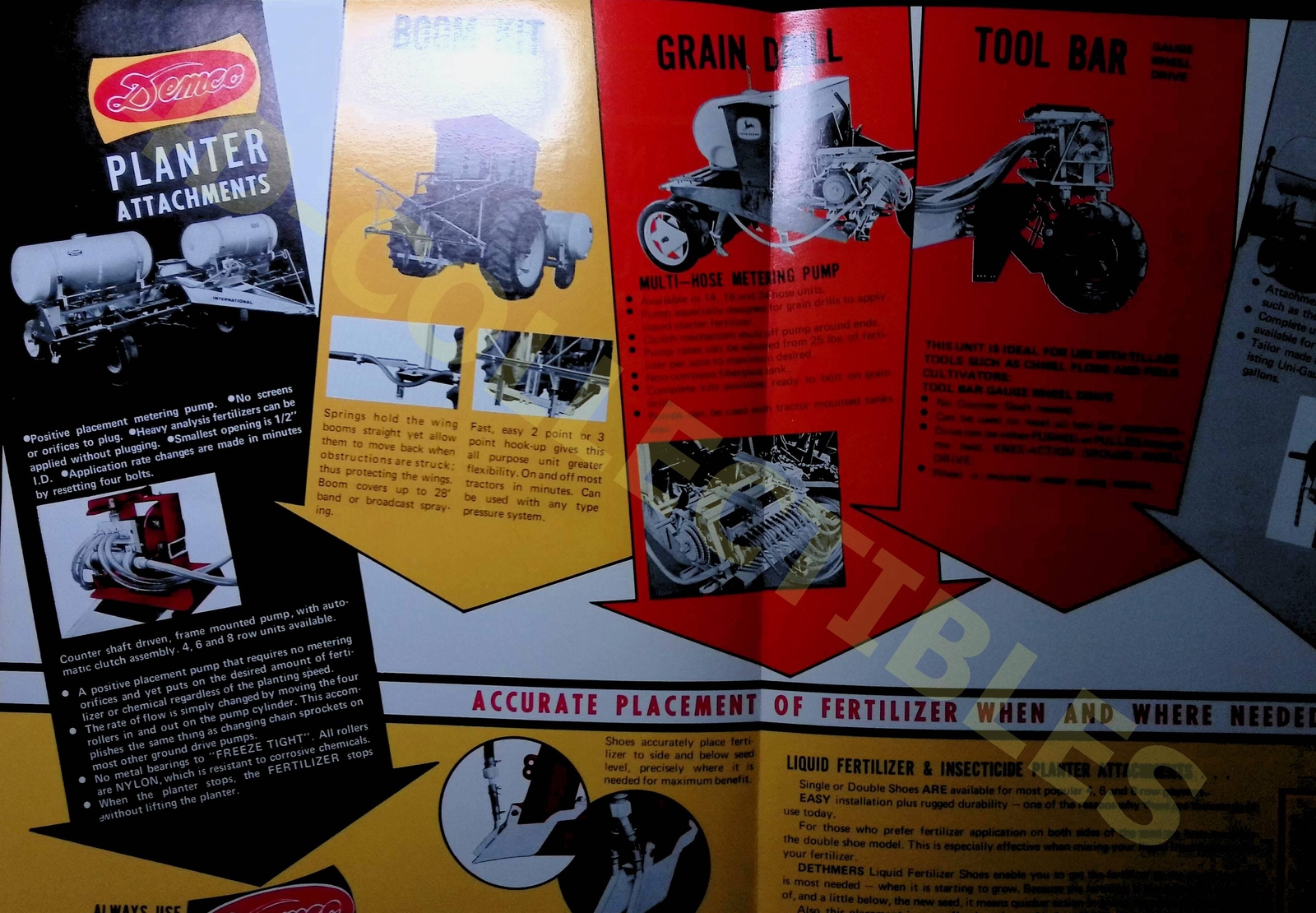 Vintage Farm Brochure Demco Planter Attachments Liquid Equipment 1960s