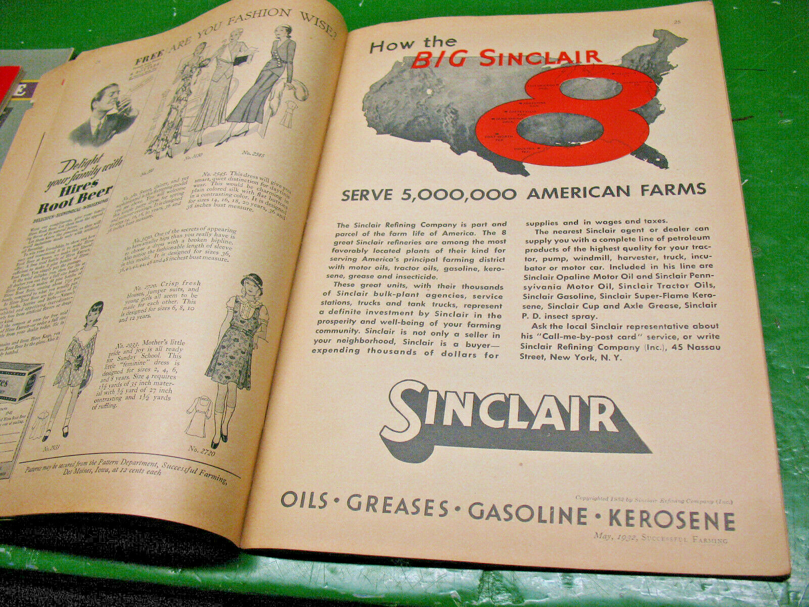 SUCCESSFUL FARMING THE DAIRY FARMER MAGAZINE MAY 1932 SINCLAIR OIL CO.AD