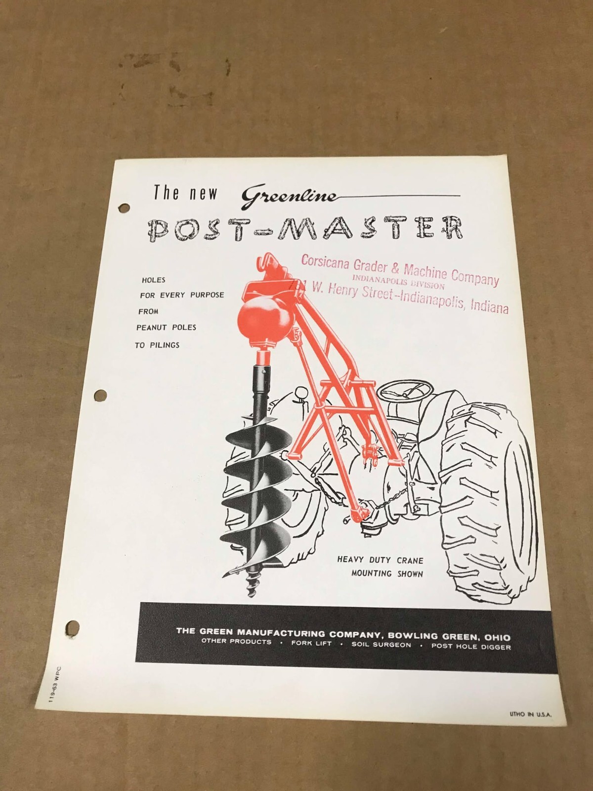 Vintage Greenline Post-Master Informational Flyer